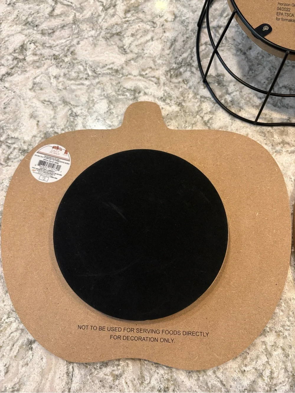 Target set of Fall serving set, 1 apple basket and 2 pumpkin Lazy Susan trays